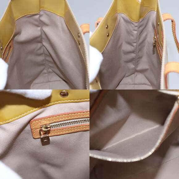 LOUIS VUITTON Monogram Vernis Reade MM Hand Bag Beige M91141 - Picture 12 of 13